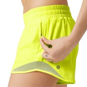 Lululemon Hotty Hot Short I| *Long 4" Highlight Yellow Sz 10 Tall